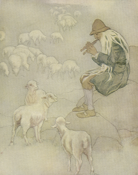 playing the pipes